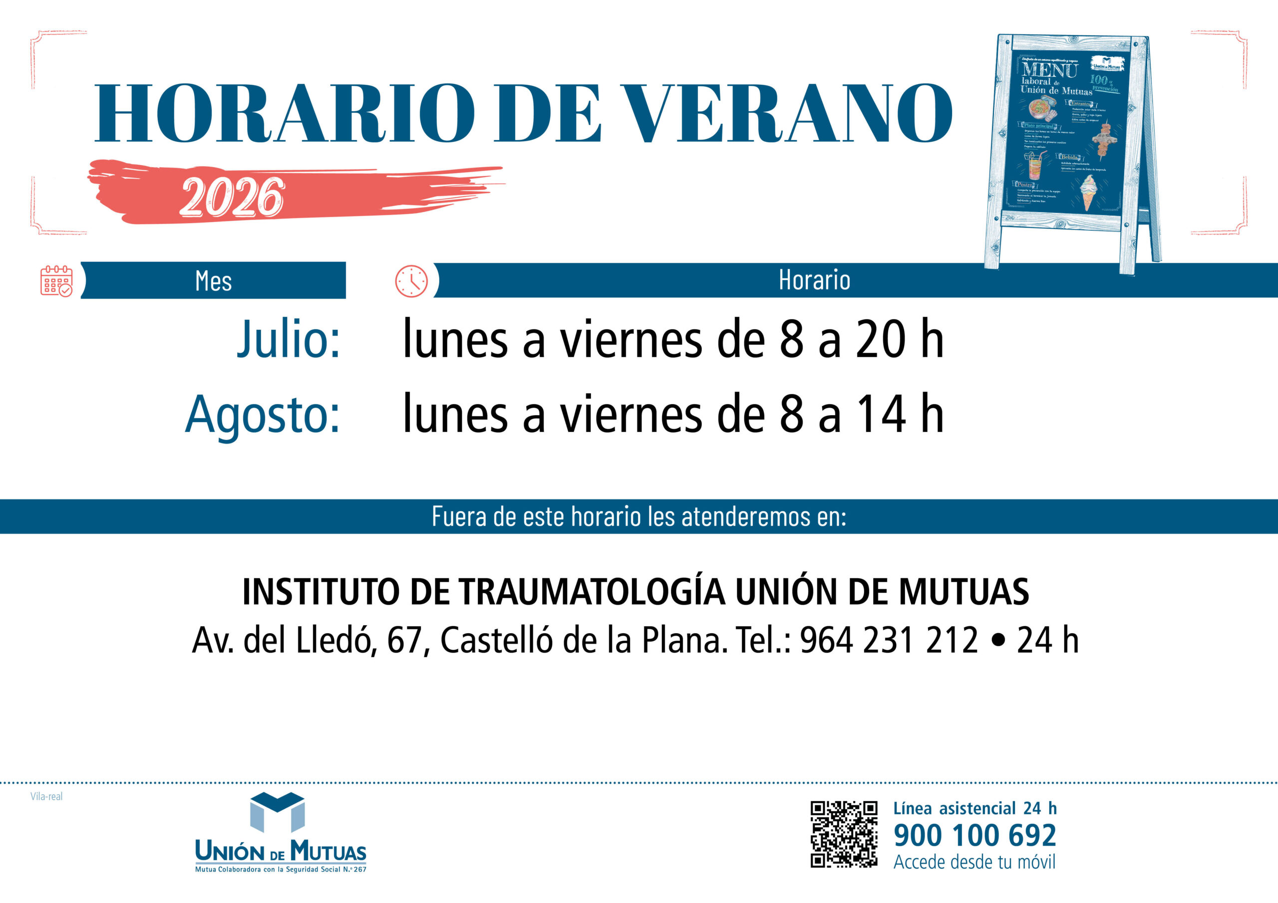 Horario especial