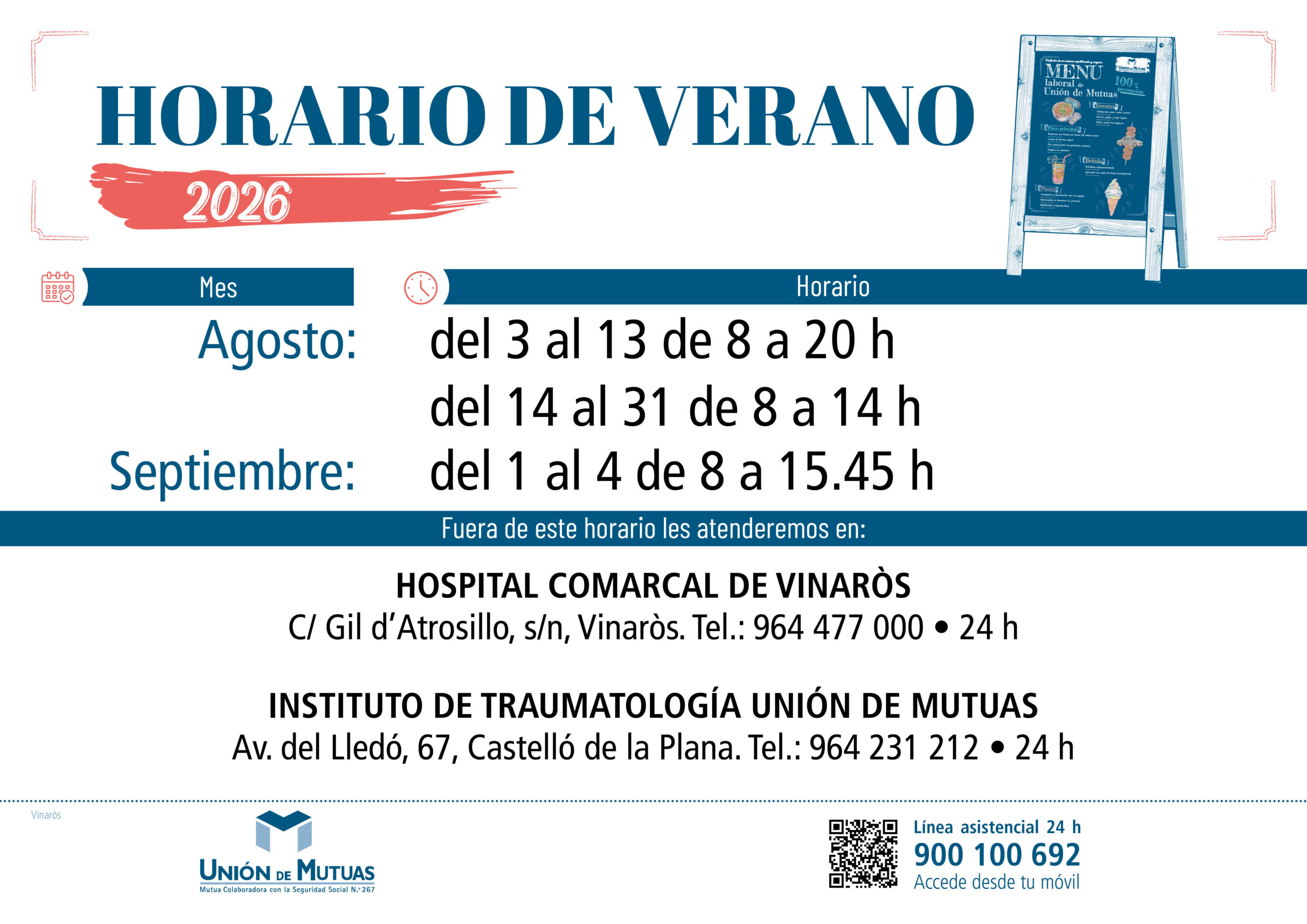 Horario especial