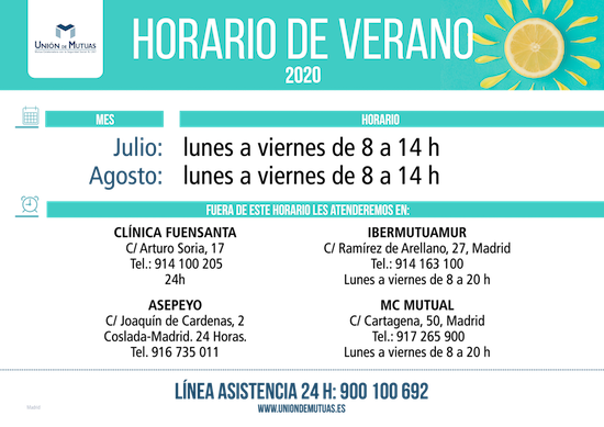 Horario especial