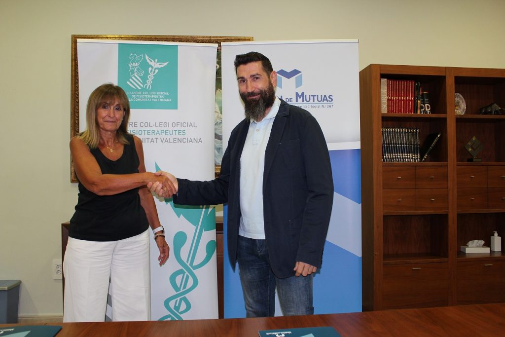 Unión de Mutuas y el Colegio Oficial de Fisioterapeutas de la Comunitat Valenciana han firmado un convenio de colaboración por el cual los colegiados podrán realizar prácticas profesionales en las instalaciones de la Mutua. La Fisioterapia es una parte esencial del tratamiento de las patologías derivadas de los accidentes del trabajo.